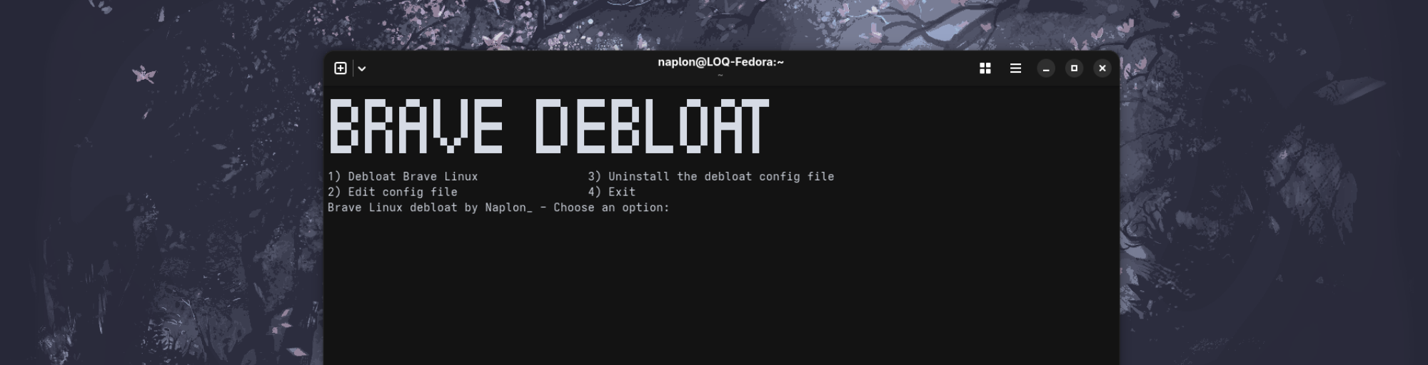 Brave Linux debloat script