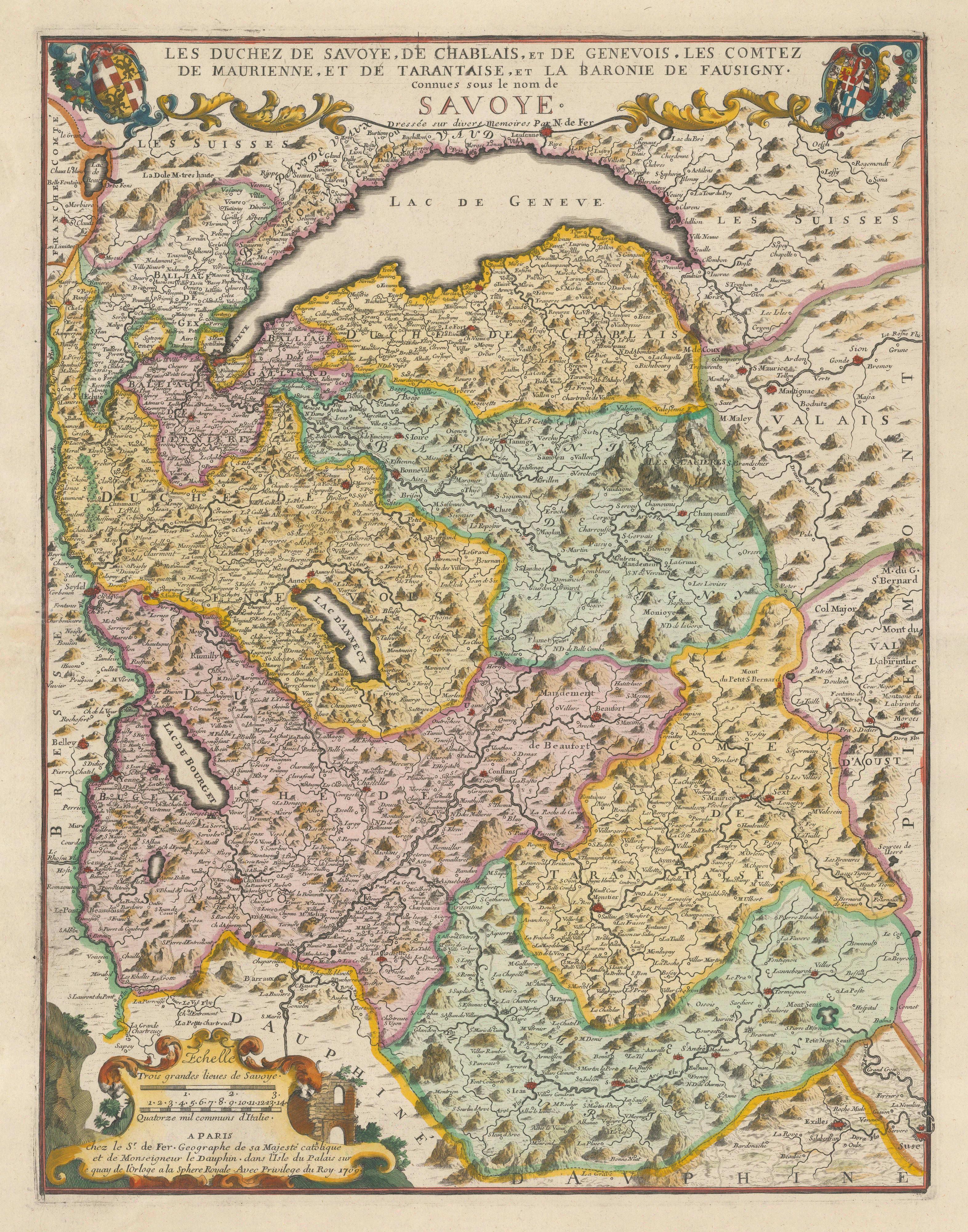 Map of the Duchy of Savoy